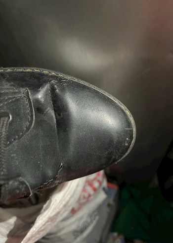 Siyah Deri Bağcıklı Punk Bot - Görsel 6