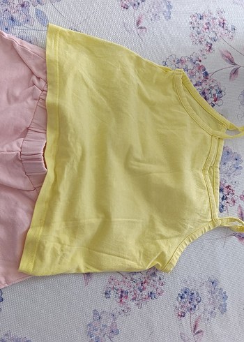 LC Waikiki Kız cocuk Pembe Şortlu Takım