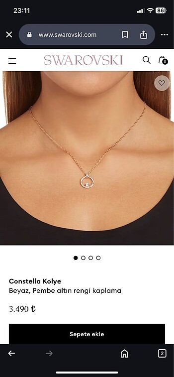 Orjinal kolye rose gold