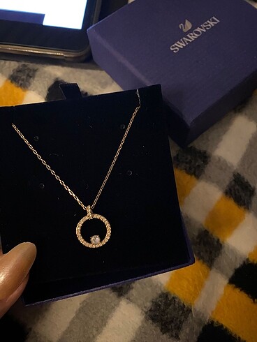 swarovski Orjinal kolye rose gold