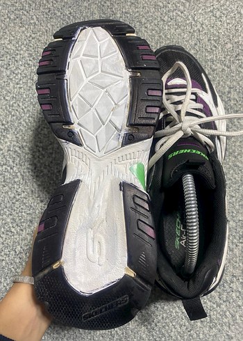 Yılan Desenli Mor Platform Spor Ayakkabı - Görsel 5