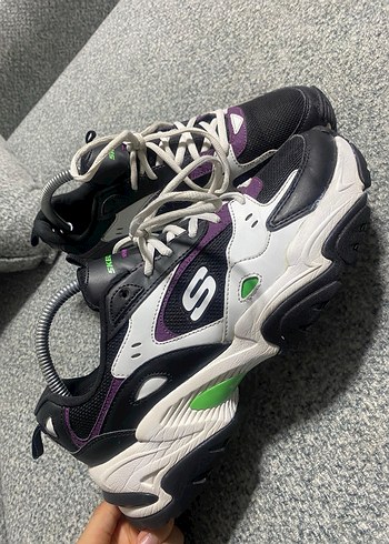 Yılan Desenli Mor Platform Spor Ayakkabı - Görsel 2