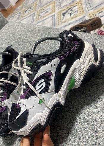 Yılan Desenli Mor Platform Spor Ayakkabı - Görsel 3