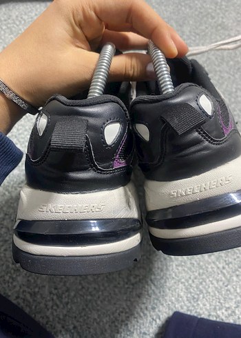 Yılan Desenli Mor Platform Spor Ayakkabı - Görsel 8