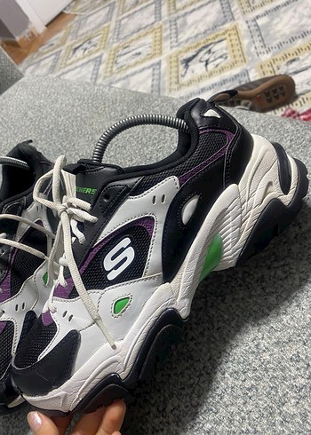 Yılan Desenli Mor Platform Spor Ayakkabı - Görsel 9