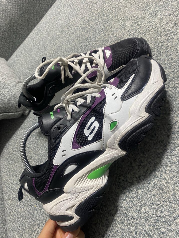 Yılan Desenli Mor Platform Spor Ayakkabı - Görsel 2