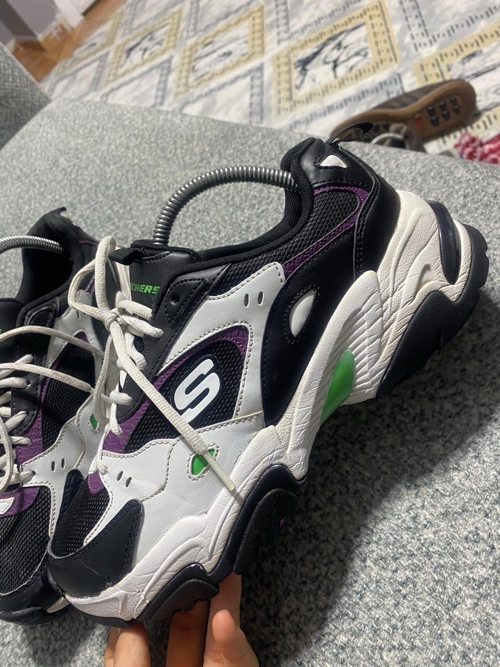 Yılan Desenli Mor Platform Spor Ayakkabı - Görsel 3