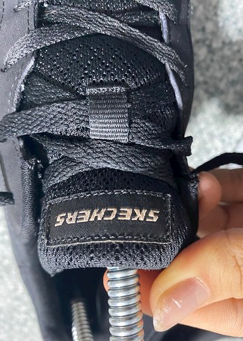 Siyah Elastik Casual Spor Ayakkabı erkek bayan uyumlu - Görsel 5