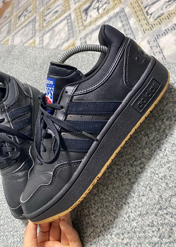 Siyah Adidas Erkek bayan uyumlu Spor Ayakkabı Velcro Detaylı - Görsel 2