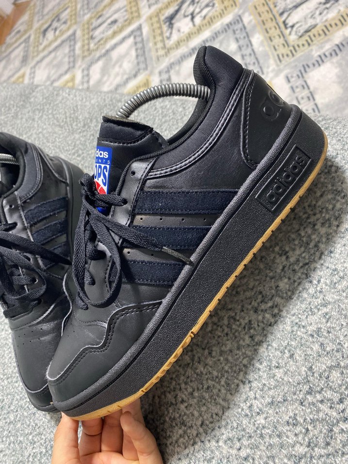 Siyah Adidas Erkek bayan uyumlu Spor Ayakkabı Velcro Detaylı - Görsel 2