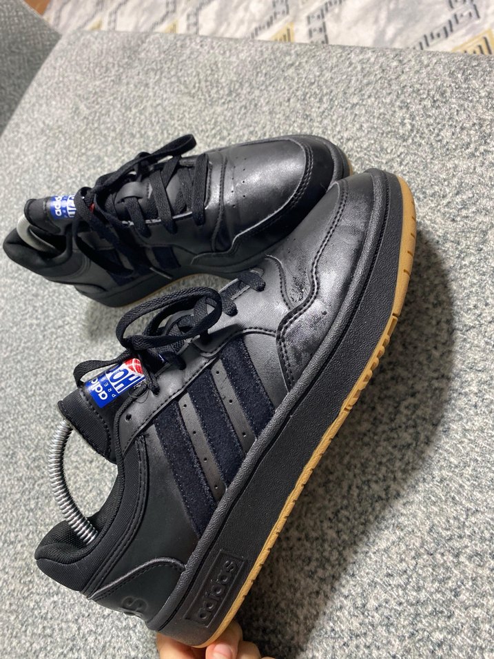 Siyah Adidas Erkek bayan uyumlu Spor Ayakkabı Velcro Detaylı - Görsel 3