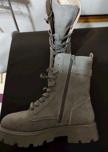 Bej Süet Kemerli Kadın bot - Görsel 5