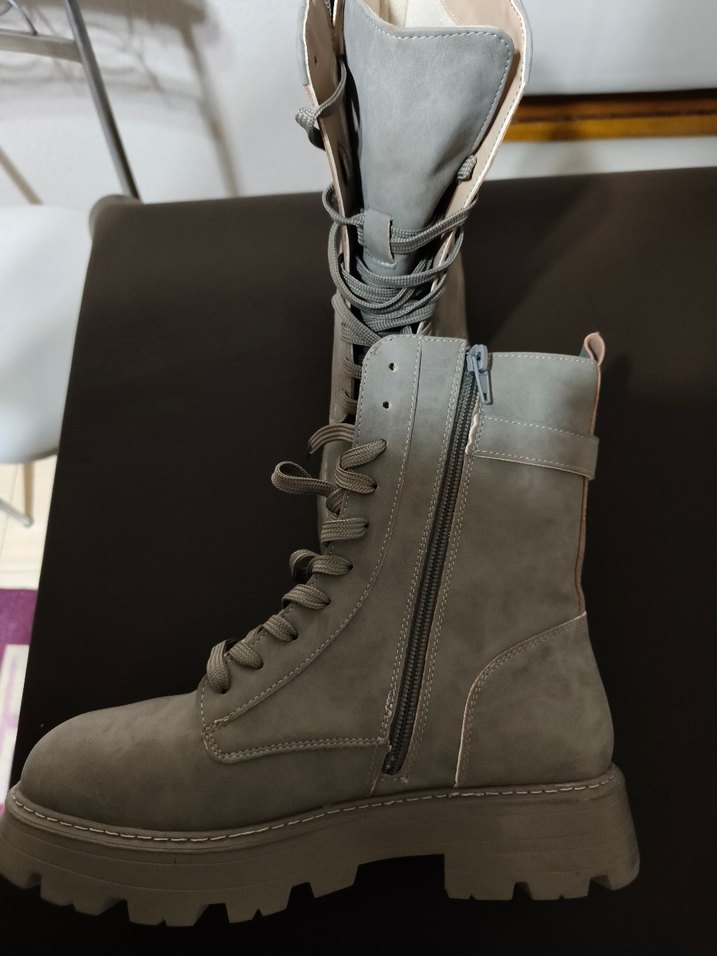 Bej Süet Kemerli Kadın bot - Görsel 5