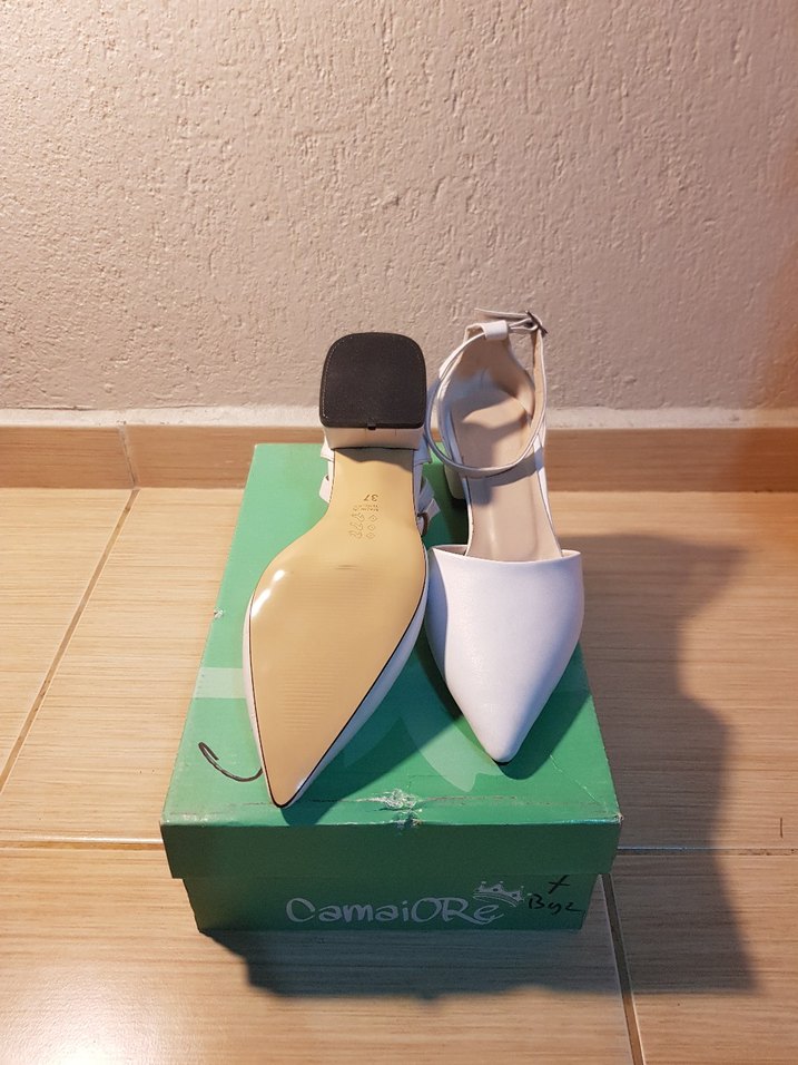 Beyaz abiye ayakkabı - Görsel 4