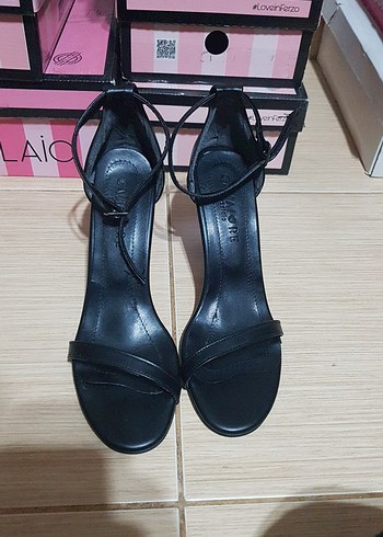 Siyah Stiletto /abiye Topuklu Kadın Ayakkabı