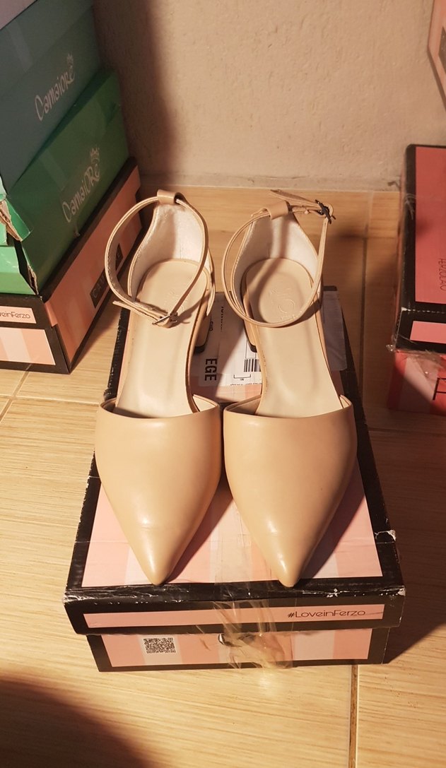 Bej Kadın Topuklu Ayakkabı - Görsel 2