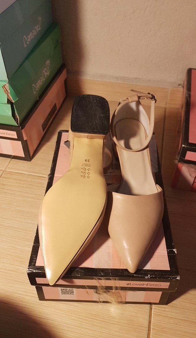 Bej Kadın Topuklu Ayakkabı - Görsel 4