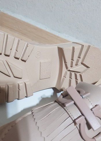 Bej Kadın Tokalı Loafer - Görsel 6