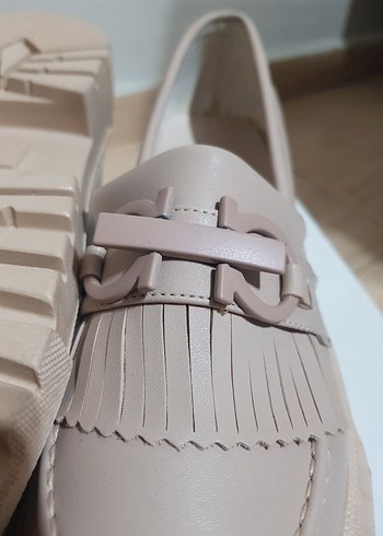 Bej Kadın Tokalı Loafer - Görsel 7