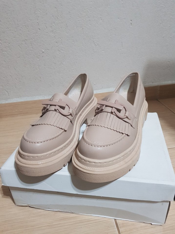 Bej Kadın Tokalı Loafer - Görsel 2