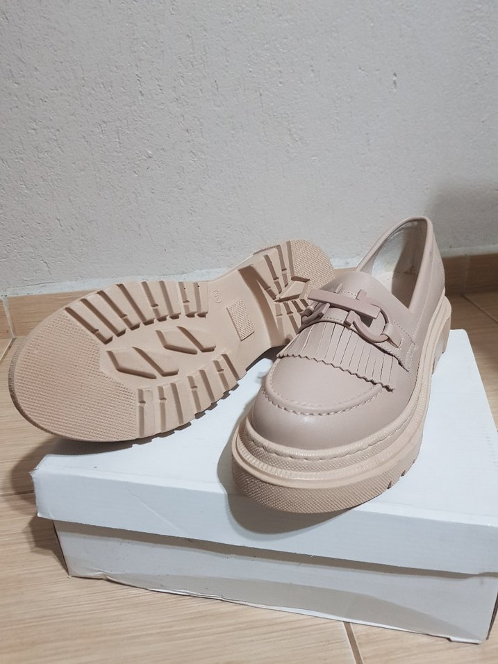 Bej Kadın Tokalı Loafer - Görsel 3