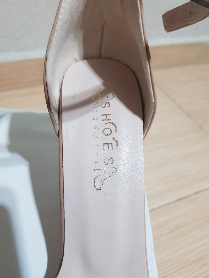 Bej Topuklu Kadın Abiye Ayakkabı - Görsel 3