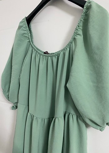 Yeşil Uzun Bohem Kadın Elbise - Görsel 4