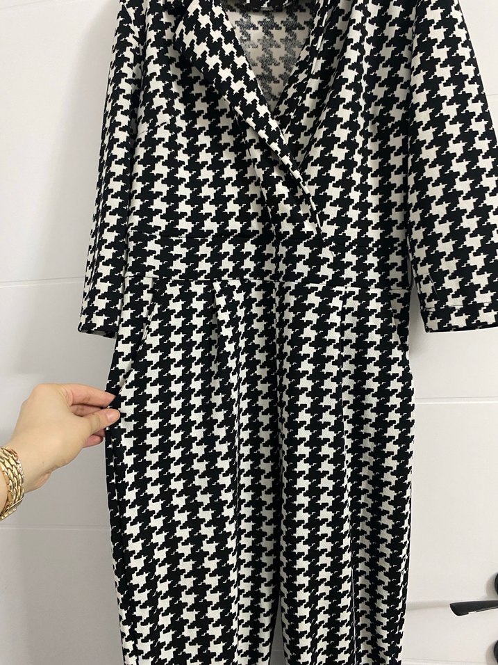 Düğmeli Uzun Kadın Ceket - Görsel 2