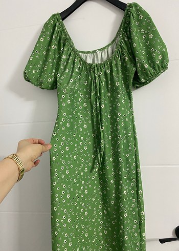 Yeşil Bohem Uzun Elbise - Görsel 3