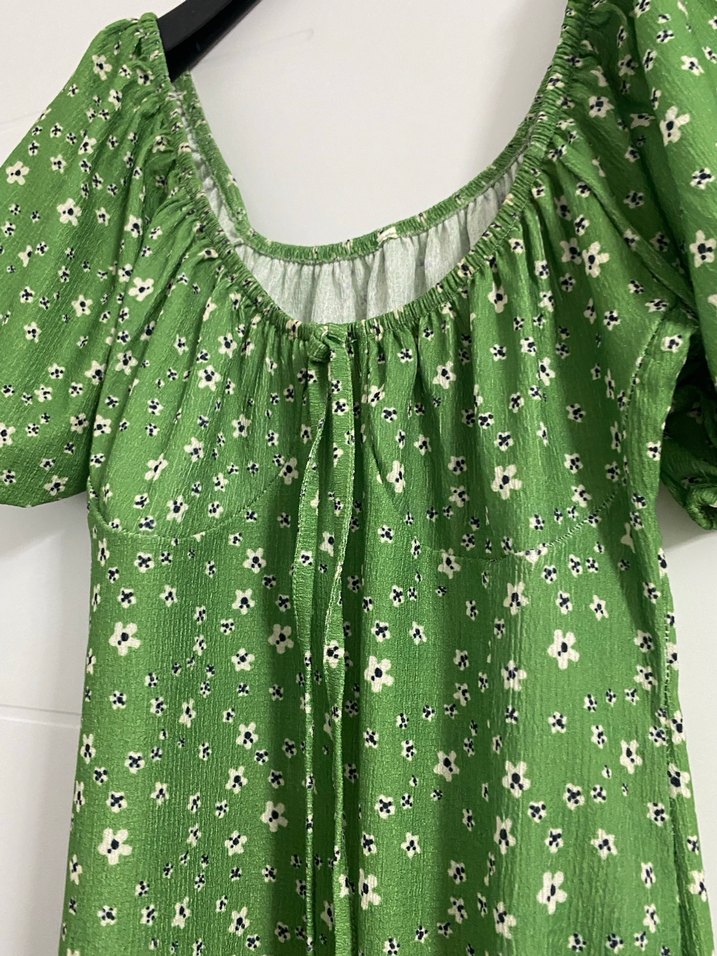 Yeşil Bohem Uzun Elbise - Görsel 2