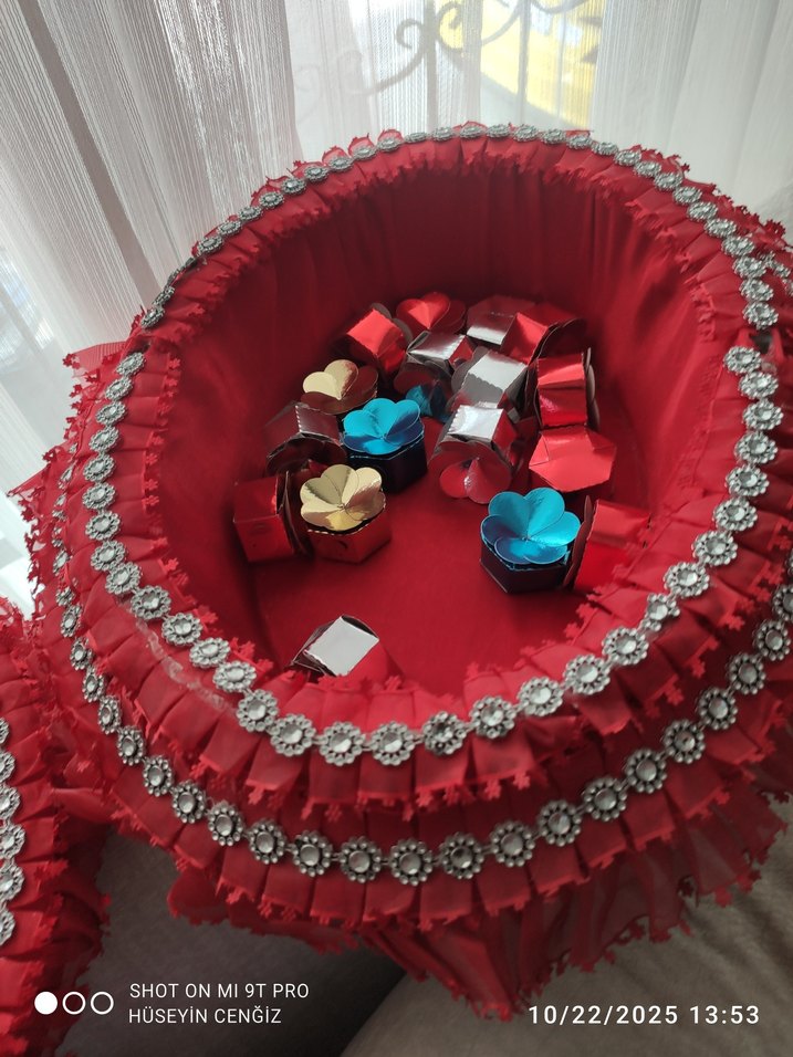 Kına Tepsisi - sepeti ve mumluklar - Görsel 2