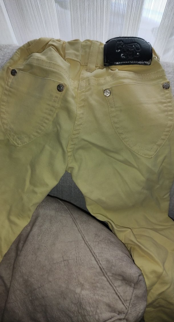 Sarı Düğmeli kız Çocuk Pantolonu - Görsel 3