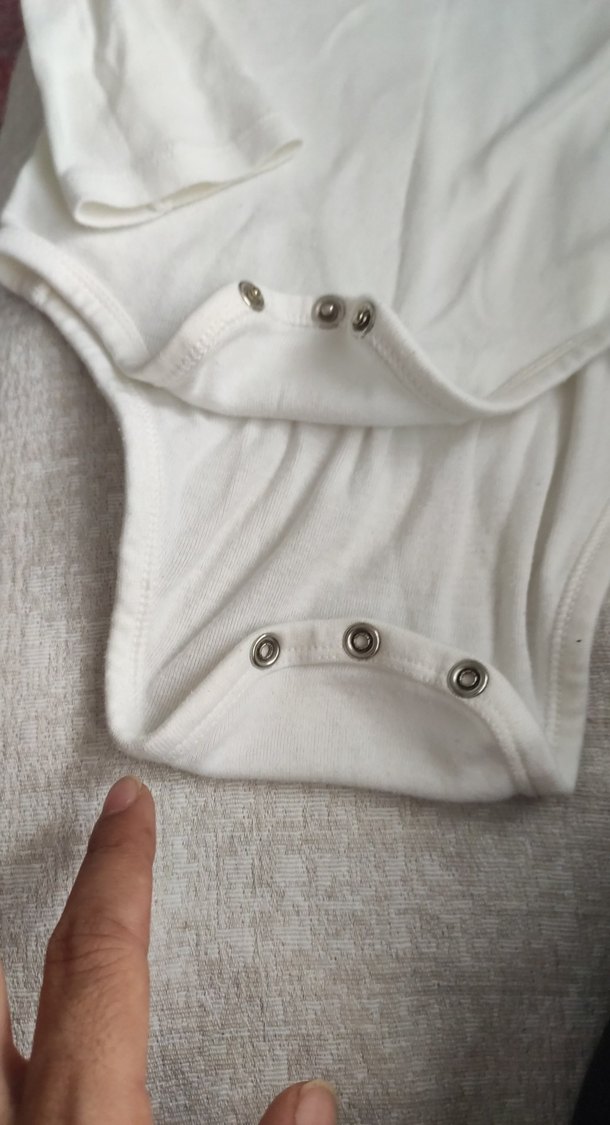 Bebek  Uzun Kollu Beyaz Body - Görsel 3