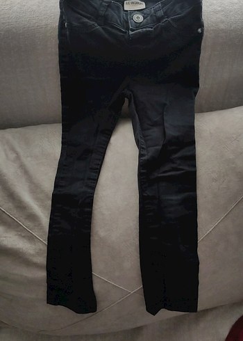 Siyah Düğmeli Skinny Fit Kot Pantolon - Görsel 2