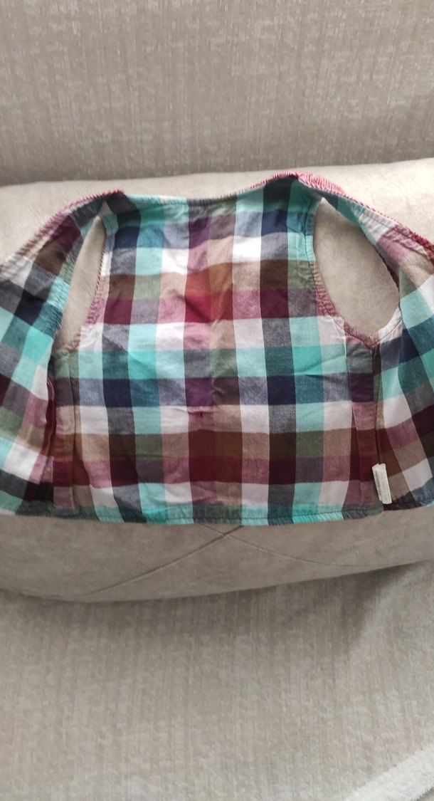 Çocuk Renkli Düğmeli Kolsuz Yelek - Görsel 2