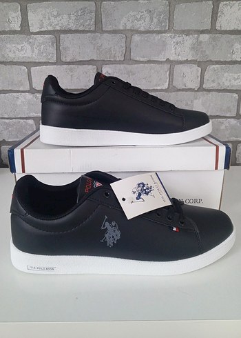 Siyah Beyaz U.S. Polo Assn. Spor Ayakkabı