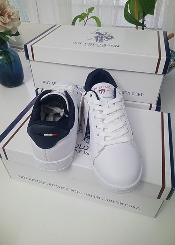39 Beden beyaz Renk U.S. Polo Assn. Beyaz erkek Spor Ayakkabı