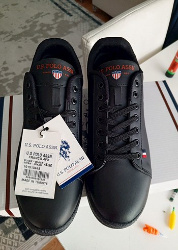 U.S Polo Assn. Siyah Bağcıklı Erkek Spor Ayakkabı