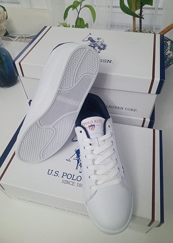 U.S. Polo Assn. Beyaz erkek Spor Ayakkabı - Görsel 6