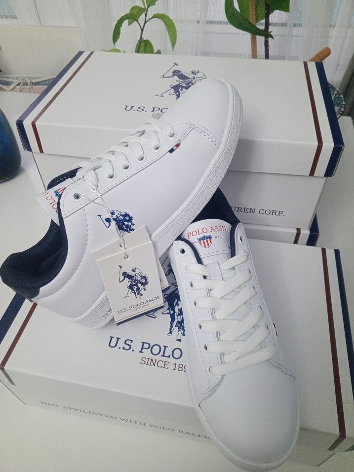 U.S. Polo Assn. Beyaz erkek Spor Ayakkabı - Görsel 4