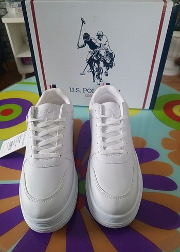 U.S Polo Assn. S.Polo Assn. Beyaz Kadın Platform Spor Ayakkabı