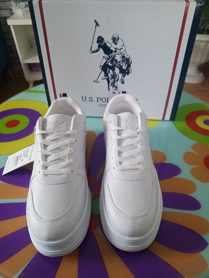 Beyaz Bağcıklı Kadın Sneakers - Görsel 3