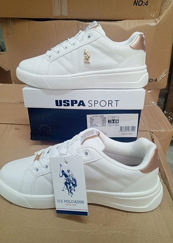 US Polo Beyaz Stiletto Topuklu Kadın Spor Ayakkabı - Görsel 5