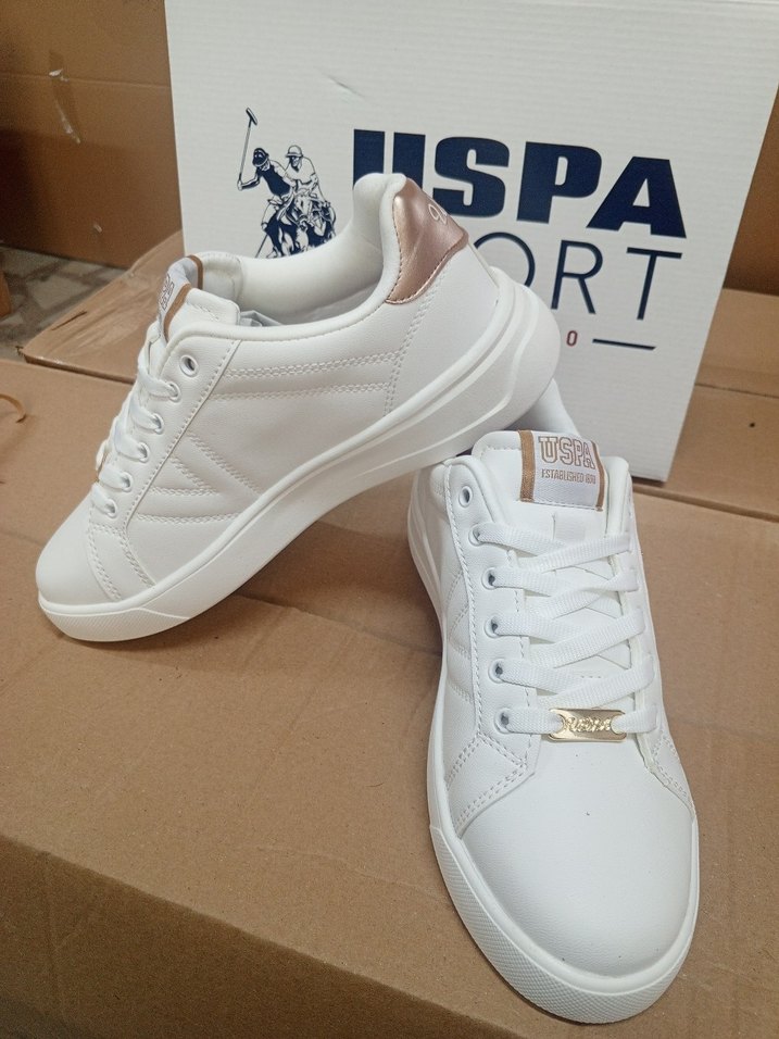 US Polo Beyaz Stiletto Topuklu Kadın Spor Ayakkabı - Görsel 3