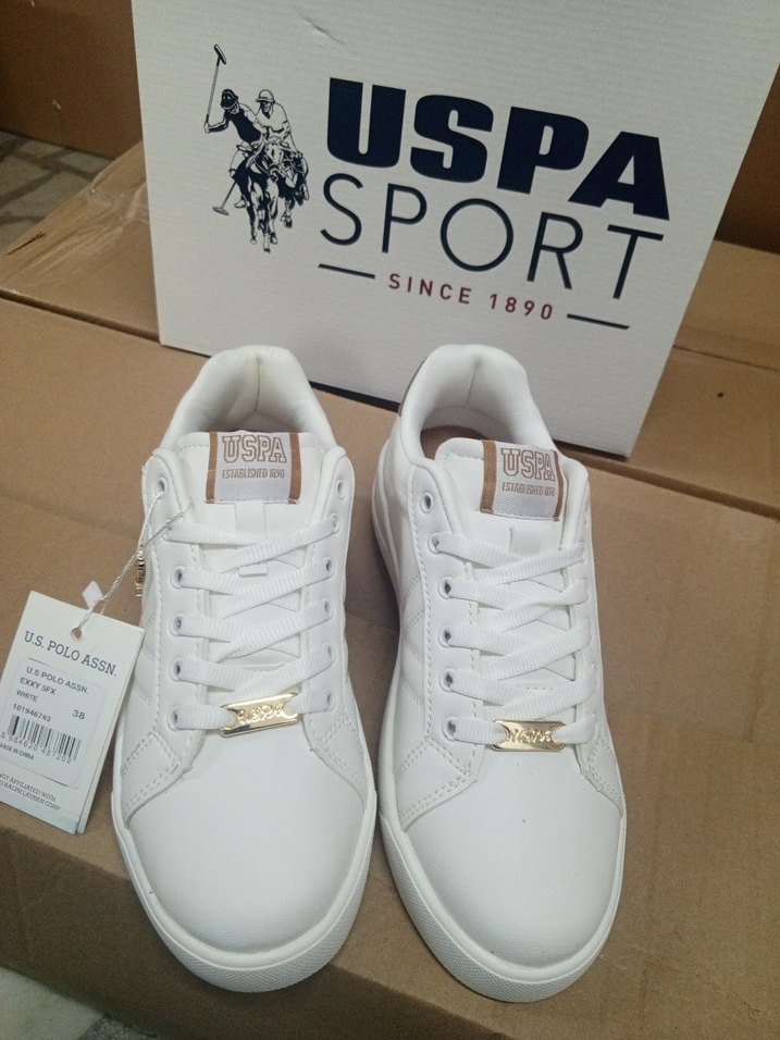 US Polo Beyaz Stiletto Topuklu Kadın Spor Ayakkabı - Görsel 2