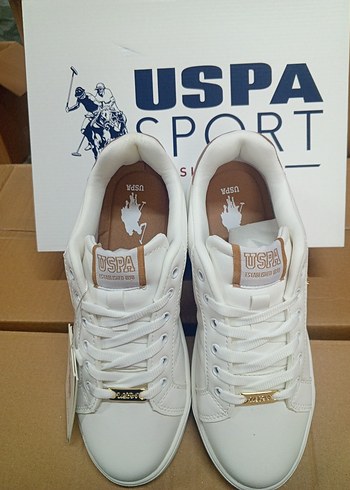 U.S. Polo Assn. Beyaz Kadın Sneaker - Görsel 8