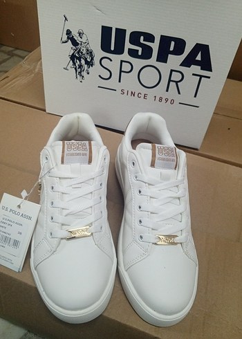 U.S. Polo Assn. Beyaz Kadın Sneaker - Görsel 2