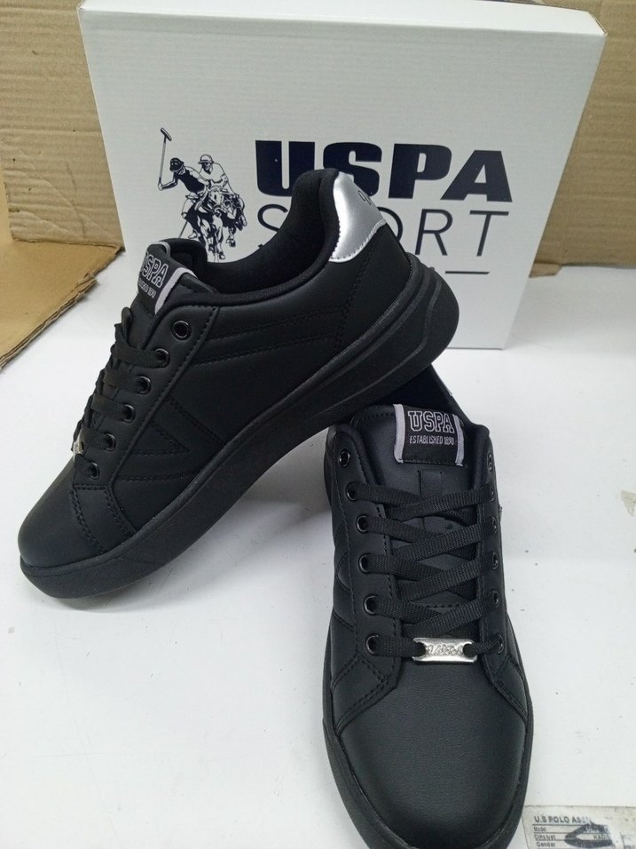 USPA Siyah Bağcıklı Spor Ayakkabı - Görsel 2