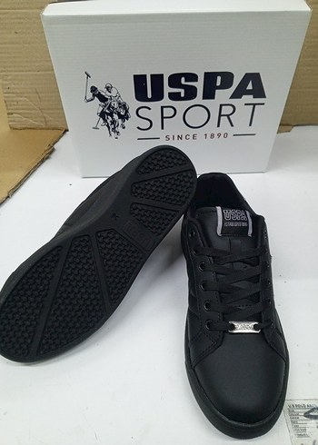 USPA Siyah Bağcıklı Stiletto Topuklu Sneakers - Görsel 5