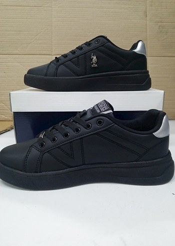 USPA Siyah Bağcıklı Stiletto Topuklu Sneakers - Görsel 7